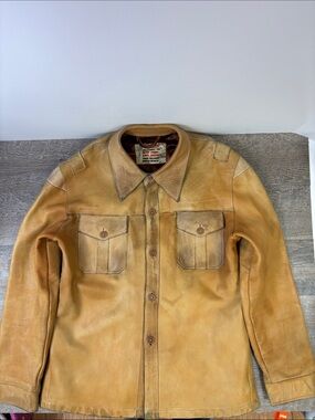 Scott Moore by Al’s Attire North Beach Hand Tailored Leather Shirt Jacket